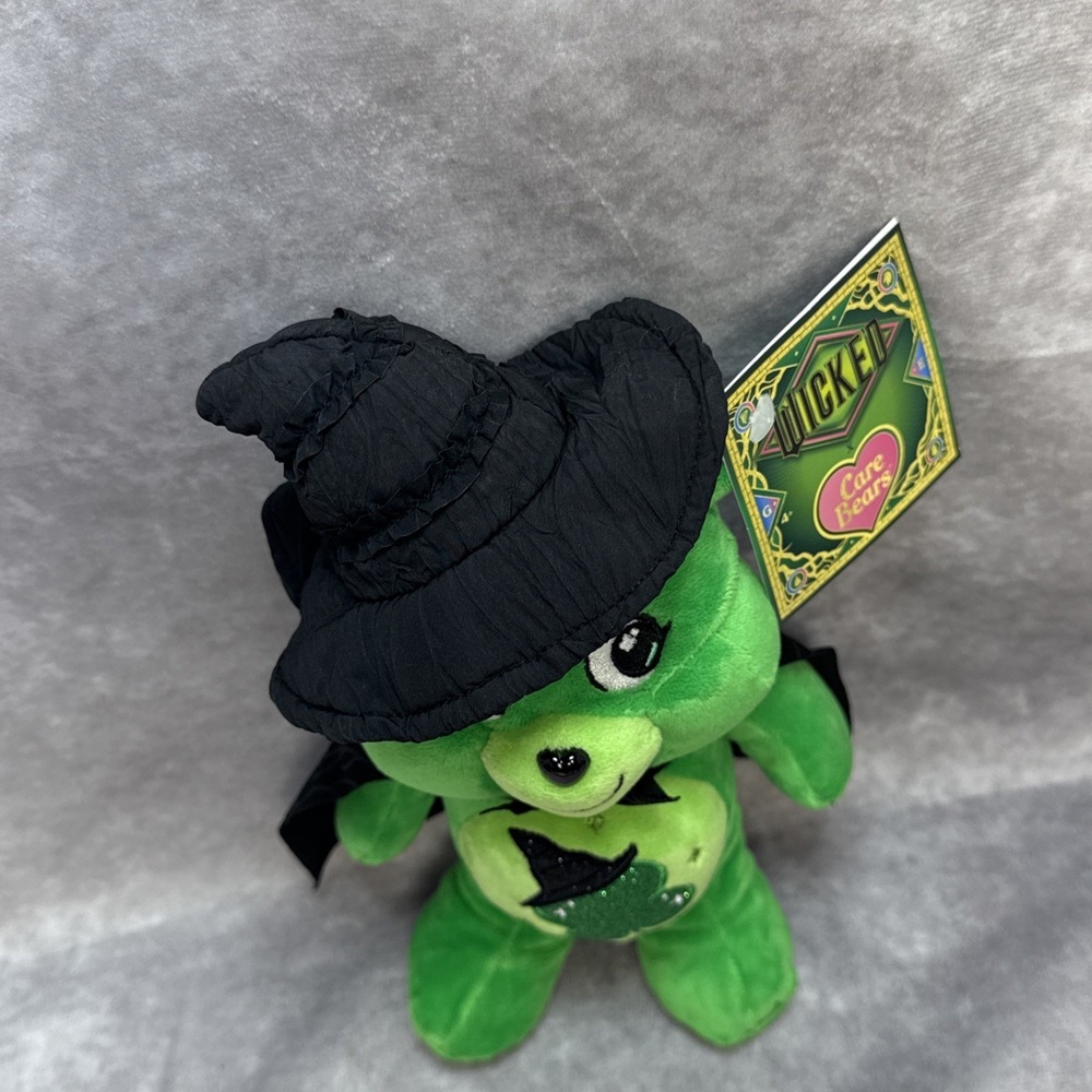Wicked x Care Bears Good Luck Bear Plush Elphaba Limited Edition Toy Bear-NEW! - Picture 3 of 9